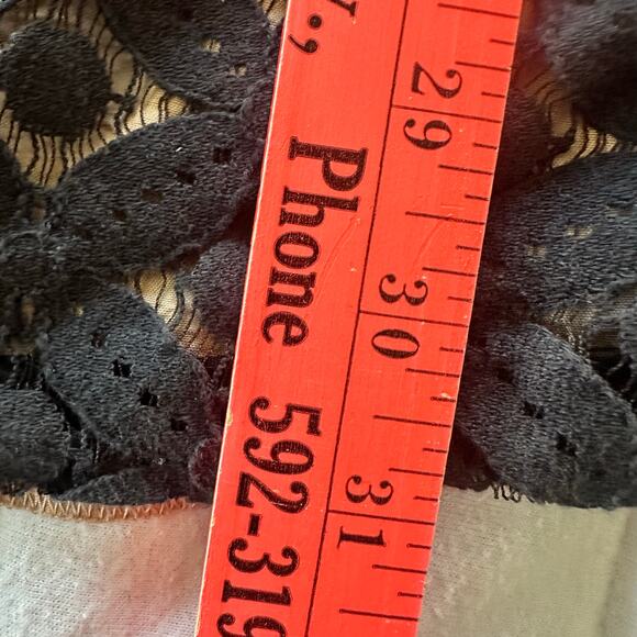 Anna Sui Anthropologie Dress Womens 6 Black Lace Mini Retro Dainty Whimsigoth - Picture 13 of 13